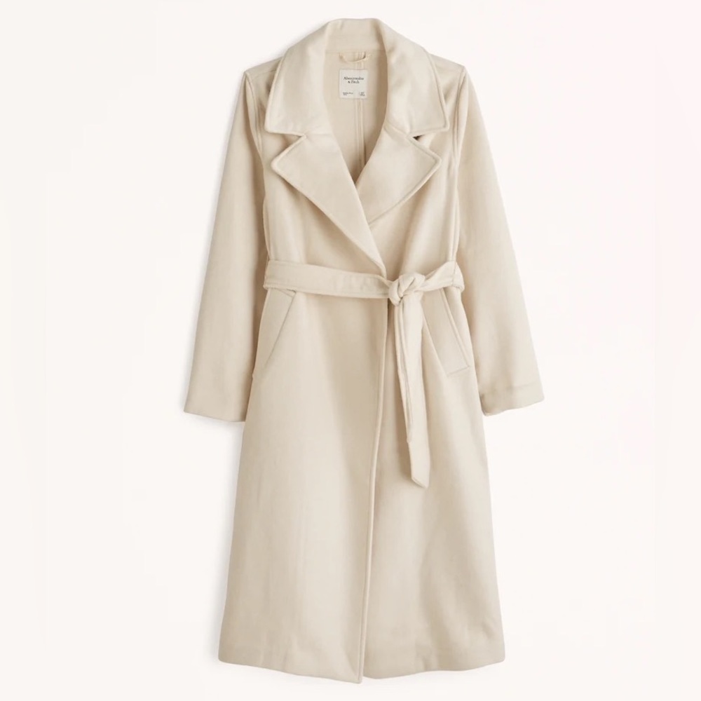 **SOLD** NWT Abercrombie & Fitch Wool-Blend Belted Blanket Coat